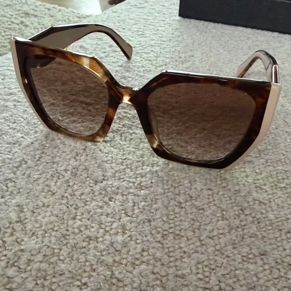 Prada Women's Tortoise Shell Sunglasses - Picture 10 of 14
